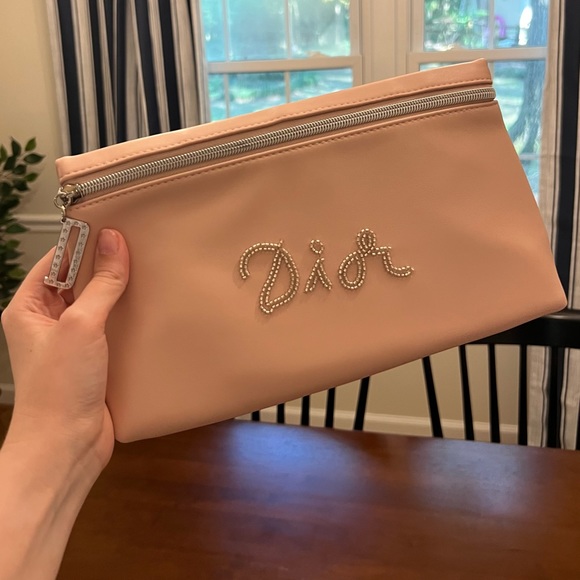 DIOR Cosmetic Makeup Bag Clutch Lot of 5 Excellent Condition Pink White Black - Picture 3 of 13
